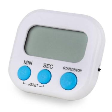 Imagem de Timer Digital de Cozinha com Display LCD, Cronômetro Magnético com Botões MIN/SEC e Start/Stop, Cores Sortidas