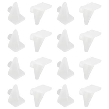 Imagem de PATIKIL Estacas de suporte de prateleira de 5 mm, 60 peças de plástico PP suporte de prateleira para armário de cozinha, armário de livros, estojo de vidro, branco