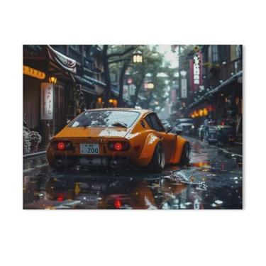 Imagem de HouLaiZhe Modificado 350z Jdm Carro Cultura Cartazes Tela Estética Sala Decoração de Parede Impressões Galeria Sala Decoração de Parede para Quarto Sala de Estar Escritório 18 x 24 polegadas (45 x 60