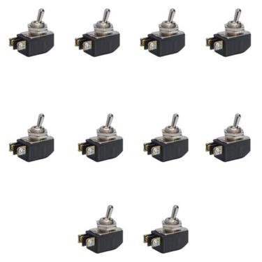 Imagem de Kit 10 Chave Tic Tac Alavanca Metal Int Unip. 6A MarGirius Atuador:Ala