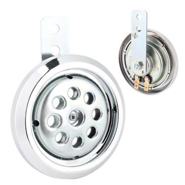 Imagem de Naroote Buzina de Motocicleta Cromada à Prova D'água Alta 105dB 12V 85mm Com Capa de Favo de Mel para Motociclistas