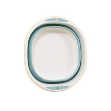 Imagem de Bacia de Lavagem Dobrável Espessada Plástica Portátil Plástico Alto e Resistente Fácil Transportar para Viagens Uso Diário em Casa