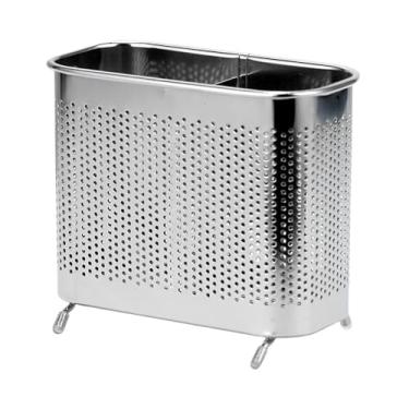 Imagem de 1/2 pçs rack de talheres de aço inoxidável pauzinhos e colher organizador de utensílios de cozinha acessórios de cozinha fácil de limpar design portátil adequado para armazenamento de utensílios de