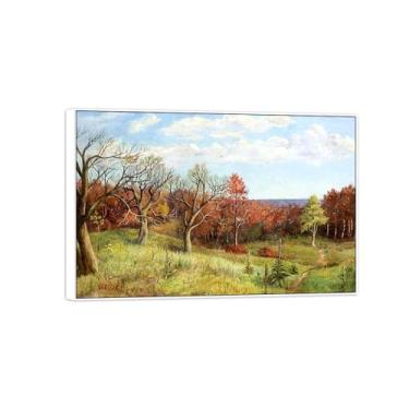 Imagem de David Burliuk Famosas impressões em tela de arte de parede prontas para pendurar. Nosso jardim. Pintura com moldura branca para decoração de sala de estar 20 x 30 cm 8 x 12 pol