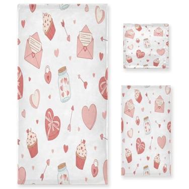 Imagem de Wassud Valentines Elements Conjunto de 3 toalhas de banho, super macias e absorventes para banheiro, toalhas de banho de secagem rápida, toalha de banho para academia, spa, hotel