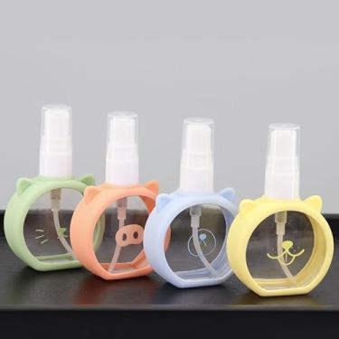 Imagem de 1 frasco de spray líquido recarregável de 55 ml para viagem, recipiente vazio para cosméticos, atomizador de perfume portátil hidratante (amarelo)