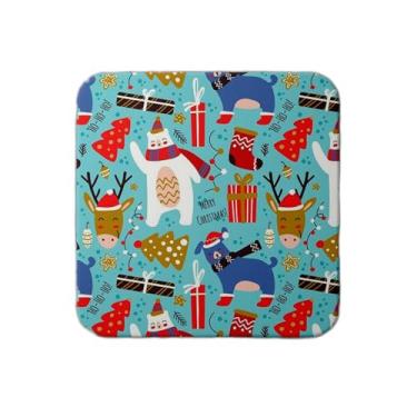 Imagem de Ladrilho Decorativo de Cerâmica Estampa Natal Engraçado Design Plano