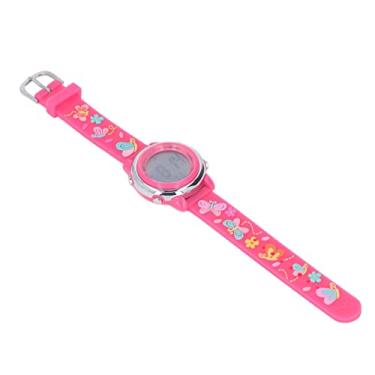 Imagem de TOPINCN Relógio LED Infantil, Relógio Esportivo Digital de Desenho Animado Com Despertador e Cronômetro, de Pulso Infantil à Prova de água, Elétrico Com Luz de Fundo para (Rosa Vermelha)