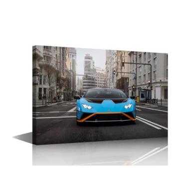 Imagem de TUMOVO Arte de parede em tela emoldurada Hypercaron the Way Pintura imagens de carros esportivos 1 painel arte de parede moderna decoração de parede para sala de estar quarto Giclee pôsteres e