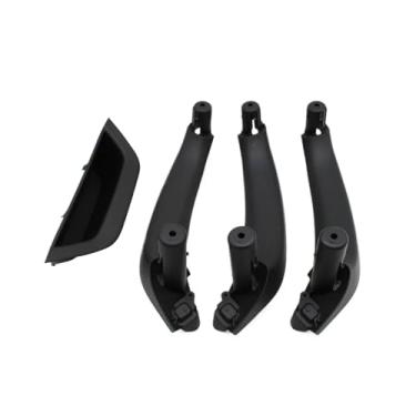 Imagem de Lhd rhd carro compatível com bmw x3 x4 f25 f26 4pcs porta do passageiro dentro da alça capa painel de apoio de braço interno puxar guarnição 2010-2016(LHD-Black)