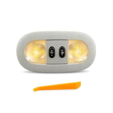 Imagem de Vudajuley Console suspenso com luz de mapa de cúpula LED e interruptor de teto solar adequado para Ford F-150 2004-2008, para Lincoln Mark LT 2006-2008 lâmpada de leitura de teto interior de cabine