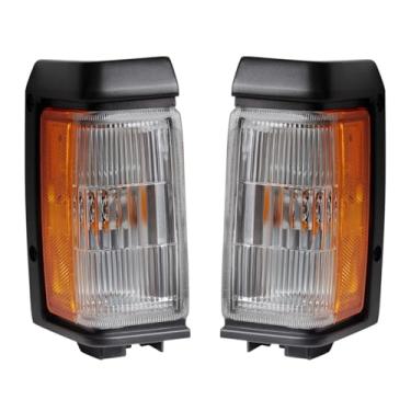 Imagem de TRQ Conjunto de luz de motorista e passageiro de marcador de canto serve para Nissan D21 1988 1988 1989 1990 1991 1992 1993 1994 1995 Nissan Pathfinder