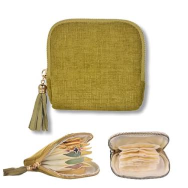 Imagem de Estojo de joias de viagem pequeno, bolsa organizadora de veludo macio para colar de contas, pulseiras, brincos grandes, antiarranhões e porta-joias portátil para viagens e uso diário (verde oliva)