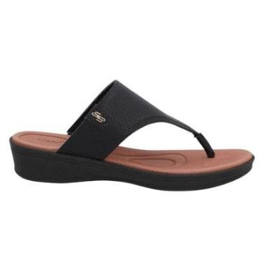 Imagem de Chinelo Usaflex Salto Baixo Feminino - Preto 39-Feminino