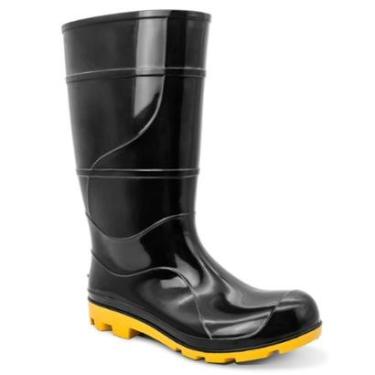 Imagem de Bota PVC Cano Longo Cartom CA 51055 - Preto e Amarelo - 42-Unissex