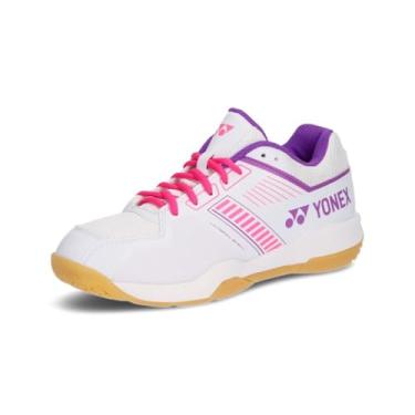 Imagem de Yonex Tênis de badminton Power Cushion Strider Flow, Branco/Rosa (062), 22.5 cm