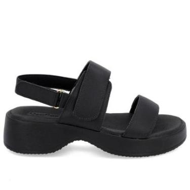 Imagem de Sandália Feminina Salto Plataforma Em Couro Usaflex AN060060 Cor:;Tamanho:33-Feminino