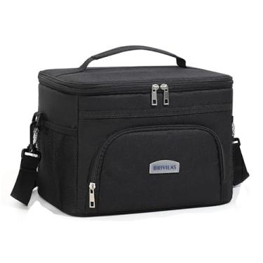 Imagem de Bolsa térmica térmica para homens e mulheres, bolsa térmica macia de 13,6 L com alça de ombro ajustável, à prova de vazamento para trabalho, acampamento, viagem, piquenique