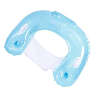 Imagem de Flutuadores De Piscina Para Adultos,Colchão Inflável Dobrável | Espreguiçadeira Inflável A Ar Com 2 Alças E Porta-Copos - Para Adultos, Piscinas Exteriores, Natação, Água, Lagos, Rios E Para