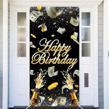 Imagem de Capa de porta de dólar banner jackpot gamble tema banner fotografia fundo feliz aniversário festa casamento suprimentos foto cabine fundo adereços decoração