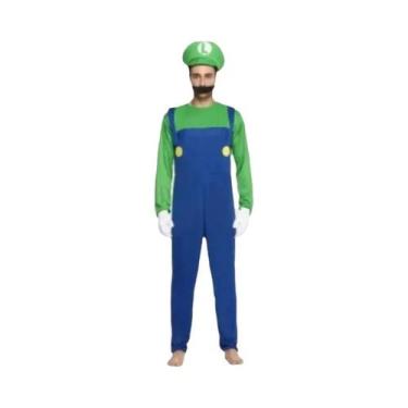 Imagem de Fantasia Deluxe De Luigi Para Adultos, Cosplay Dos Super Irmãos, Fanta