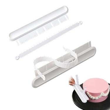 Imagem de Arco de bolo de fondant, 2 peças de auxílio de arranjo de flores curvadas para bolos, escala graduada, ferramentas de decoração de pastelaria, divisória de marcadores de swag, decoração de doces de