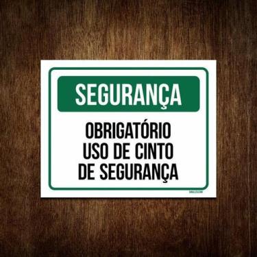 Imagem de Placa - Obrigatório Uso De Cinto De Segurança (27X35) - Sinalizo
