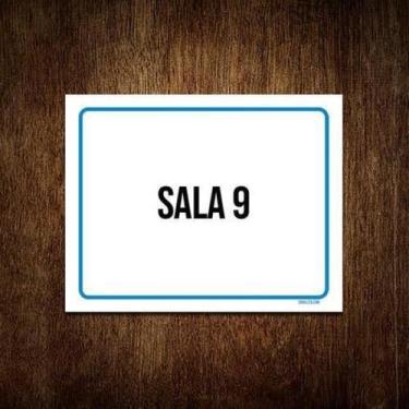 Imagem de Kit 3 Placas Ambiente Sinalização Setor Sala 9 - Sinalizo.Com