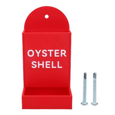 Imagem de Phefop Mini Alimentador de Frango para Aves Pequenas, Dispensador de Alimentação por Gravidade Suspenso Com Design Decorativo Vermelho para Cascas de Ostras ou Ração, Uso Interno e