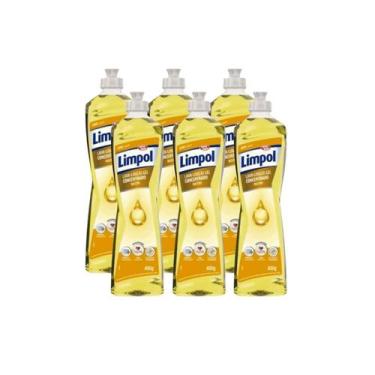Imagem de Kit c/ 6 detergentes limpol neutro 400g