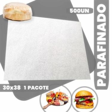 Imagem de Papel manteiga gourmet impermeavel segurar hamburguer branco - Mamedes