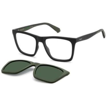 Imagem de Armação de Óculos Clip On Polaroid Pld D591/C 3OL - Preto Fosco 55-Masculino