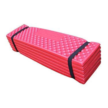 Imagem de Lljsszr Colchonete de Camping 22x75" Leve E Dobrável para Caminhadas E Mochilão, Vermelho, Tamanho real