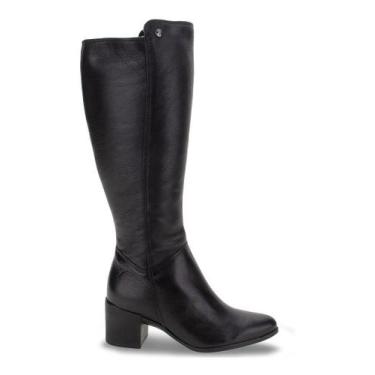 Imagem de Bota Feminina Bottero Cano Longo Couro Preto 346903, Preto, 36