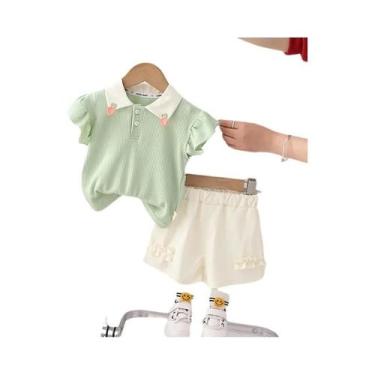 Imagem de Conjunto De Roupas De Verão Para Bebês Meninas, Camiseta De Manga Curt