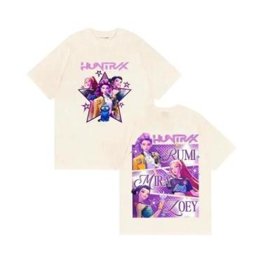 Imagem de Camiseta Gráfica Unissex K-pop Demon Hunters Rumi Mira Zpey 2025, Mole