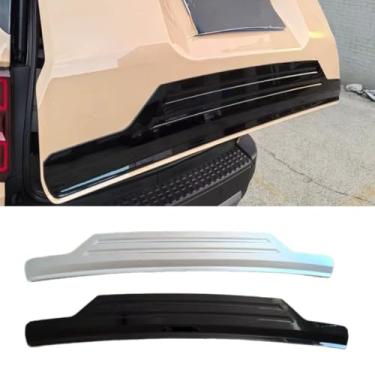 Imagem de Painel de acabamento da porta traseira de proteção da porta traseira painel de acabamento anti-arranhões compatível com Prado LC250 2024+ kit de carroceria acessórios para carro (preto)