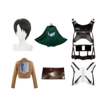Imagem de Fantasia Completa De Cosplay De Levi Ackerman, Mikasa Ackerman, Eren J