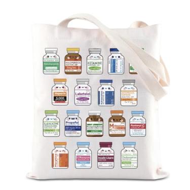 Imagem de TGBJE Sacola de agradecimento de farmacêutico, presente técnico, farmácia, tecnologia, mercearia, presente de vida de enfermeiro (bolsa farmacêutica)