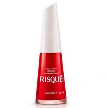 Imagem de Esmalte Risqué Gabriela 8ml - Cor Vibrante e Duradoura, Vermelho, 8ml