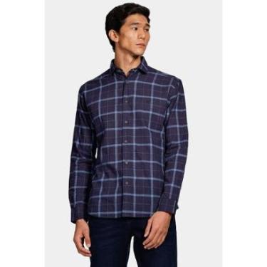 Imagem de Camisa Aramis Slim Flame Xadrez Navy Marinho-Masculino