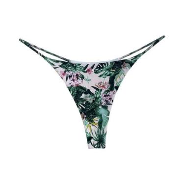 Imagem de Calcinhas De Algodão Estilo Tanga Leopard, Cintura Baixa, Lingerie Sem