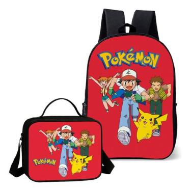 Imagem de Mochila Simples Com Lancheira Termica Kit Escolar Estampa Infantil Men