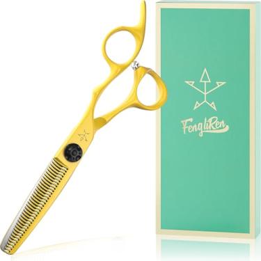 Imagem de Tesoura de cabelo profissional de alta qualidade, tesoura de desbaste, tesoura de corte de cabelo de barbeiro, tesoura de texturização, liga de aço inoxidável de 15 cm para mulheres, homens, crianças