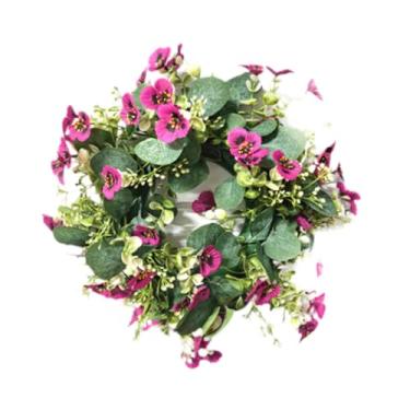 Imagem de IEUDNS Guirlandas para Porta de Entrada, Guirlanda de Primavera/Verão, Flores Artificiais, Guirlanda Floral Artificial para Porta, Flores de Seda Falsas para, Coroa de Orquídeas Rosa