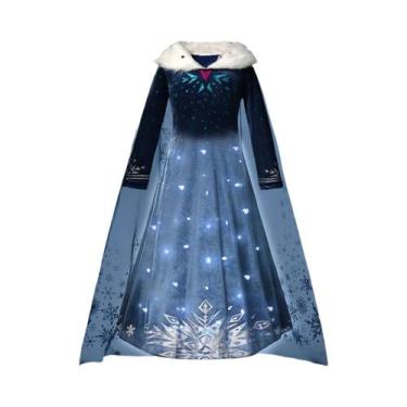 Imagem de Vestido Com Luzes LED Para Meninas, Roxo E Verde, Fantasia Infantil Pa
