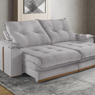 Imagem de Sofá Retrátil E Reclinável 5 Lugares M-193 Estofados Martins Creme