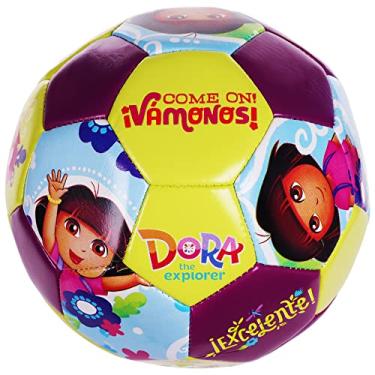 Imagem de Bola de futebol infantil Dora The Explorer tamanho 3, excelente! Futbol oficialmente licenciado para jogadores de futebol meninos e meninas, roxo