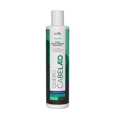 Imagem de Shampoo Mega Crescimento Saudável Quero Cabelão Vegano Griffus 400ml