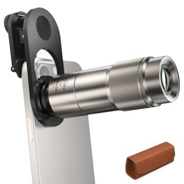 Imagem de Fotorgear Lente teleobjetiva de 135 mm para fotografia de retrato, montagem em T com clipe de lente, zoom 5X-6X, bokeh cinematográfico profissional, para gaiola de telefone e capa compatível com